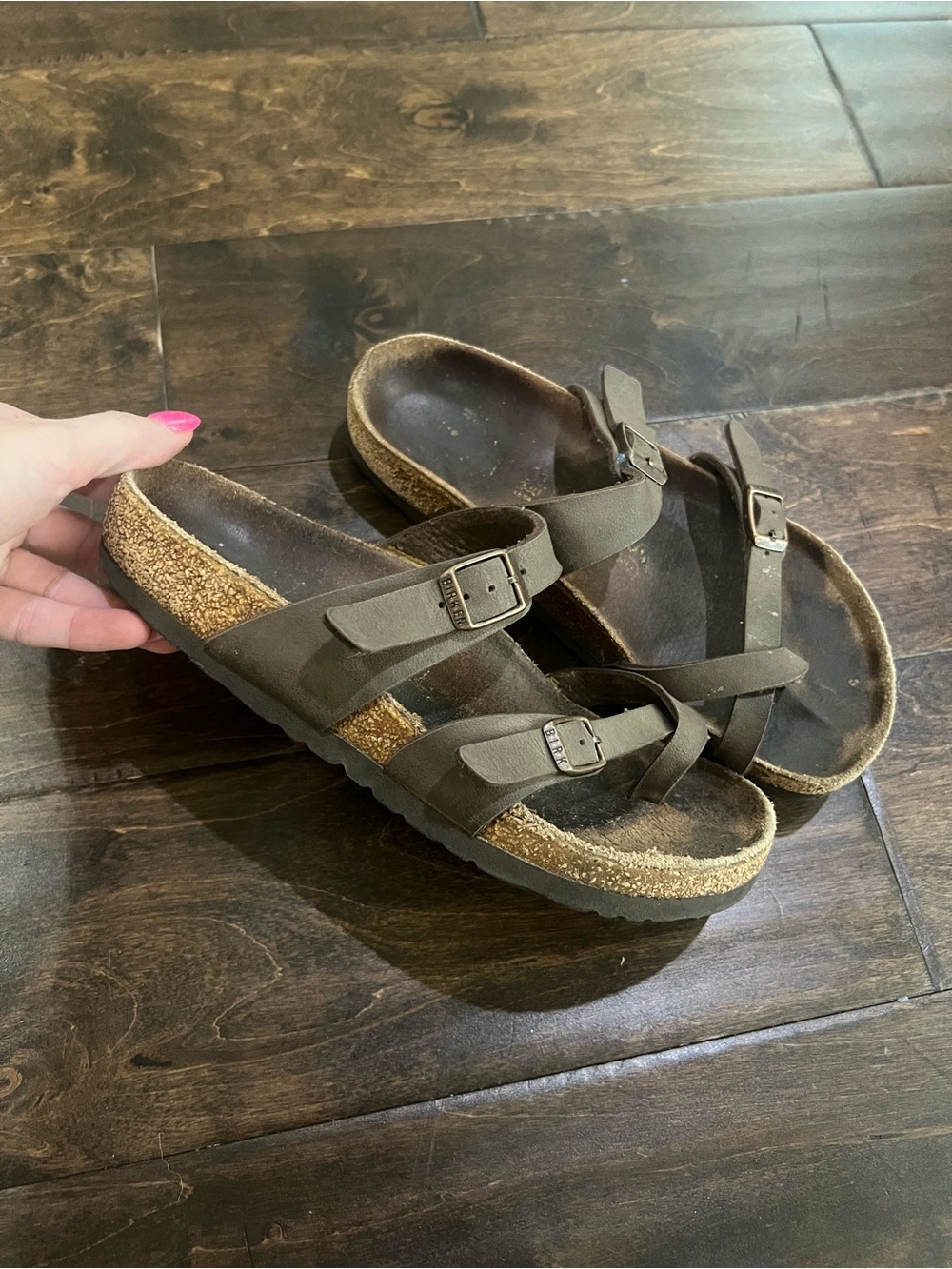 Birkenstock Brown Cork Footbed Double-Strap Sandals
